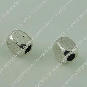Beads. Fashion Zinc Alloy jewelry findings. Rectangle 3.5x4.5mm，Hole size:2mm. Sold by Bag