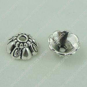 Beads Caps. Fashion Zinc Alloy Jewelry Findings. 10mm Hole size:2mm. Sold by Bag