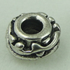 Spacer beads, Fashion Zinc Alloy jewelry findings, 7mm，Hole size:2.5mm. Sold by bag
