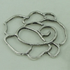 Brooch/Hairpin Head, Fashion Zinc Alloy Jewelry Findings. Flower 42.5x38mm Sold by Bag
