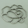 Brooch/Hairpin Head, Fashion Zinc Alloy Jewelry Findings. Flower 42.5x38mm Sold by Bag