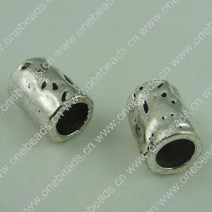 Tube, Fashion Zinc Alloy Jewelry Findings，16x12mm, Hole size:8mm, Sold by Bag