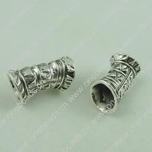 Tube, Fashion Zinc Alloy Jewelry Findings，22.5x12mm, Sold by Bag