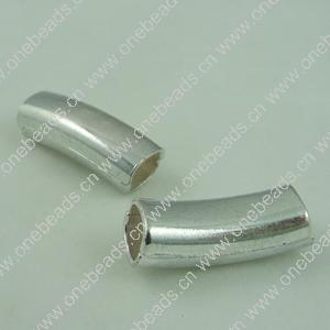 Tube, Fashion Zinc Alloy Jewelry Findings，29.5x9mm, Hole size:8x8mm, Sold by Bag