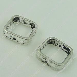 Donut，Fashion Zinc Alloy Jewelry Findings. 11x22.5mm, Hole size:10.5x10.5mm. Sold by bag