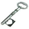 Pendant. Fashion Zinc Alloy Jewelry Findings. Key 67x24mm. Sold by PC