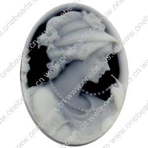 Cameos, Resin Beads, A Grade, Fashion Jewelry findings, 30x40mm, Sold by PC