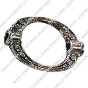 Donut Zinc Alloy Jewelry Findings, outer dia:19.5x15mm inner dia:12x12mm, Sold by Bag
