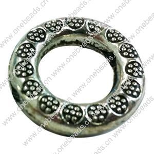 Donut Zinc Alloy Jewelry Findings, outer dia:21x21mm inner dia:12mm, Sold by Bag