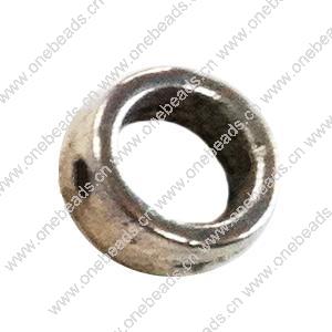 Donut Zinc Alloy Jewelry Findings, outer dia:6.5mm inner dia:4mm, Sold by Bag