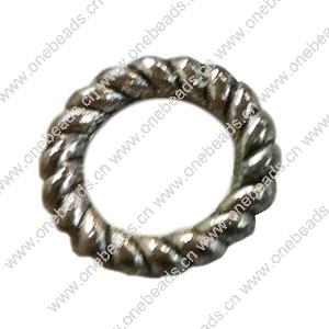 Donut Zinc Alloy Jewelry Findings, outer dia:9.5mm inner dia:6mm, Sold by Bag