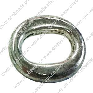 Donut Zinc Alloy Jewelry Findings, outer dia:12x13mm inner dia:6x8mm, Sold by Bag
