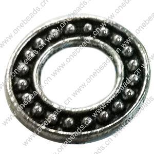 Donut Zinc Alloy Jewelry Findings, outer dia:14mm inner dia:8mm, Sold by Bag