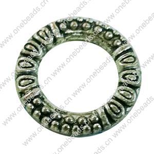 Donut Zinc Alloy Jewelry Findings, outer dia:17mm inner dia:11mm, Sold by Bag