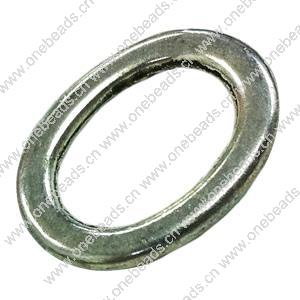 Donut Zinc Alloy Jewelry Findings, outer dia:15x20mm inner dia:10x14mm, Sold by Bag