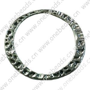 Donut Zinc Alloy Jewelry Findings, outer dia:30mm inner dia:23mm, Sold by Bag
