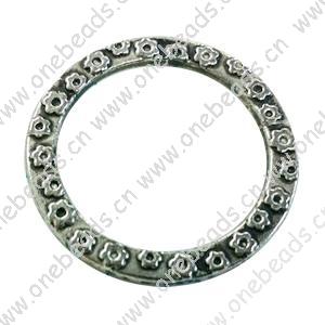 Donut Zinc Alloy Jewelry Findings, outer dia:32mm inner dia:25mm, Sold by Bag