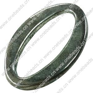 Donut Zinc Alloy Jewelry Findings, outer dia:25x34mm inner dia:12x26mm, Sold by Bag