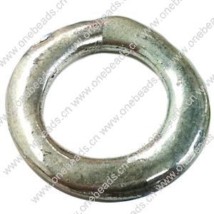Donut Zinc Alloy Jewelry Findings, outer dia:18x20mm inner dia:12mm, Sold by Bag