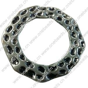 Donut Zinc Alloy Jewelry Findings, outer dia:46mm inner dia:29mm, Sold by Bag