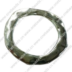 Donut Zinc Alloy Jewelry Findings, outer dia:58mm inner dia:39mm, Sold by PC