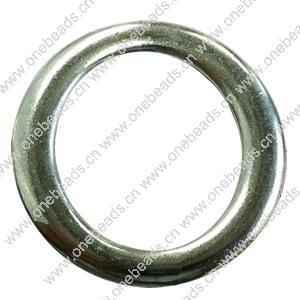 Donut Zinc Alloy Jewelry Findings, outer dia:59mm inner dia:44mm, Sold by PC