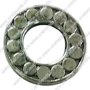 Donut Zinc Alloy Jewelry Findings, outer dia:17mm inner dia:8mm, Sold by Bag