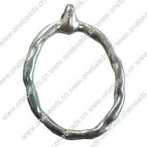 Pendant. Fashion Zinc Alloy Jewelry Findings. Donut 28x38mm. Sold by Bag