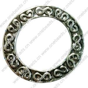 Donut Zinc Alloy Jewelry Findings, outer dia:28mm inner dia:19mm, Sold by Bag