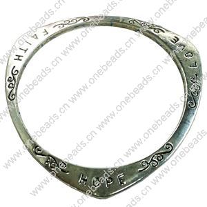 Donut Zinc Alloy Jewelry Findings, outer dia:76mm inner dia:62mm, Sold by PC