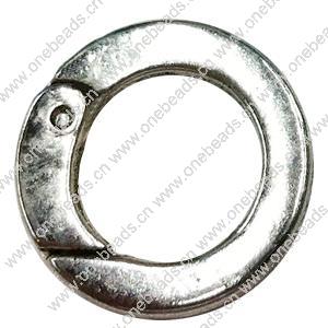 Zinc Alloy Clasp, Fashion Jewelry Clasp, 17mm, Sold by Bag