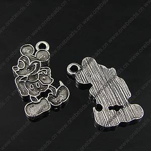 Pendant. Fashion Zinc Alloy Jewelry Findings. Animal 28x20mm. Sold by Bag