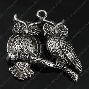 Pendant. Fashion Zinc Alloy Jewelry Findings. Animal 41x40mm. Sold by Bag