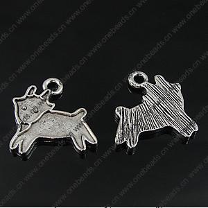 Pendant. Fashion Zinc Alloy Jewelry Findings. Animal 20x19mm. Sold by Bag