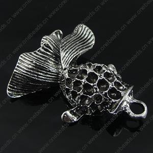 Pendant settings. Fashion Zinc Alloy Jewelry Findings. Animal 36x29mm, Sold by Bag