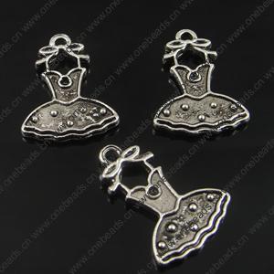 Pendant. Fashion Zinc Alloy Jewelry Findings. clothes 15x21mm, Sold by Bag