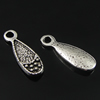 Pendant. Fashion Zinc Alloy Jewelry Findings. Teardrop 15x5mm, Sold by Bag
