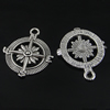 Pendant. Fashion Zinc Alloy Jewelry Findings. Flat Round 29.5x25mm, Sold by Bag
