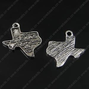 Pendant. Fashion Zinc Alloy Jewelry Findings. 23x20.5mm, Sold by Bag