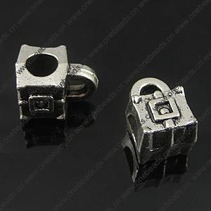 Zinc alloy Bails & Cord End Caps, Fashion jewelry findings, 11x8mm, Sold by bag