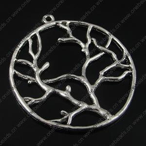 Pendant. Fashion Zinc Alloy Jewelry Findings. plant 39.5x43.5mm, Sold by Bag