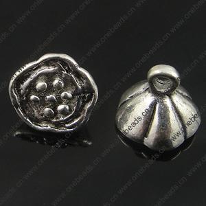 Pendant. Fashion Zinc Alloy Jewelry Findings. Flower 9.5x8.5mm, Sold by Bag