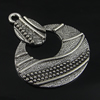 Pendant. Fashion Zinc Alloy Jewelry Findings. 48x40mm, Sold by Bag
