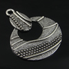 Pendant. Fashion Zinc Alloy Jewelry Findings. 48x40mm, Sold by Bag