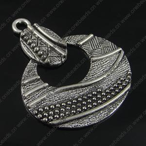 Pendant. Fashion Zinc Alloy Jewelry Findings. 48x40mm, Sold by Bag