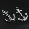 Pendant. Fashion Zinc Alloy Jewelry Findings. Anchor 38x26mm, Sold by Bag