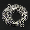 Connector. Fashion Zinc Alloy Jewelry Findings. Animal 54.5x47mm. Sold by PC
