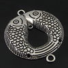 Connector. Fashion Zinc Alloy Jewelry Findings. Animal 54.5x47mm. Sold by PC