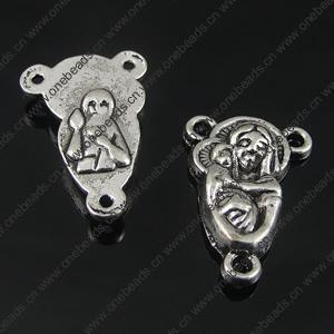 Connector. Fashion Zinc Alloy Jewelry Findings. 18x12mm. Sold by Bag