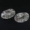 Connector. Fashion Zinc Alloy Jewelry Findings. Flat oval 35x24mm. Sold by Bag
